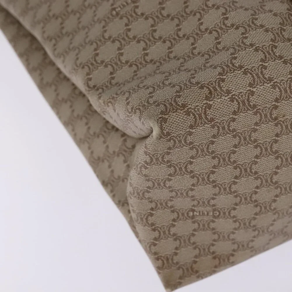 Authentic CELINE Macadam Canvas Shoulder Bag PVC Beige Gold - Picture 16 of 16